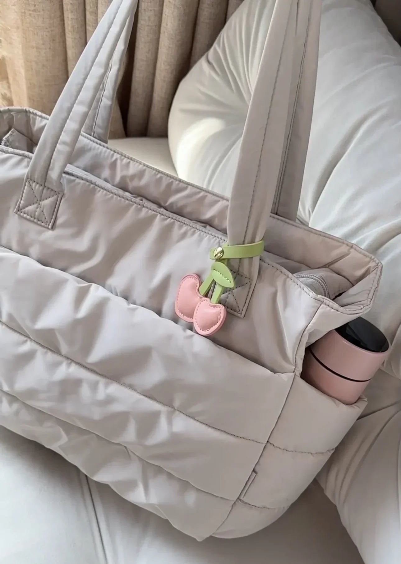 Arianna Kadın Puffer Tote Çantası – Geniş, Su Geçirmez Çanta Modern Tasarım ve Laptop Bölmesi ile